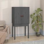 vidaXL Dulap înalt, gri, 60x40x120 cm, lemn masiv de pin vidaXL Dulap înalt, gri, 60x40x120 cm, lemn masiv de pin