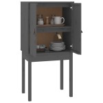 vidaXL Dulap înalt, gri, 60x40x120 cm, lemn masiv de pin vidaXL Dulap înalt, gri, 60x40x120 cm, lemn masiv de pin