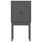 vidaXL Dulap înalt, gri, 60x40x120 cm, lemn masiv de pin vidaXL Dulap înalt, gri, 60x40x120 cm, lemn masiv de pin
