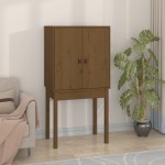 vidaXL Dulap înalt, maro miere, 60x40x120 cm, lemn masiv de pin