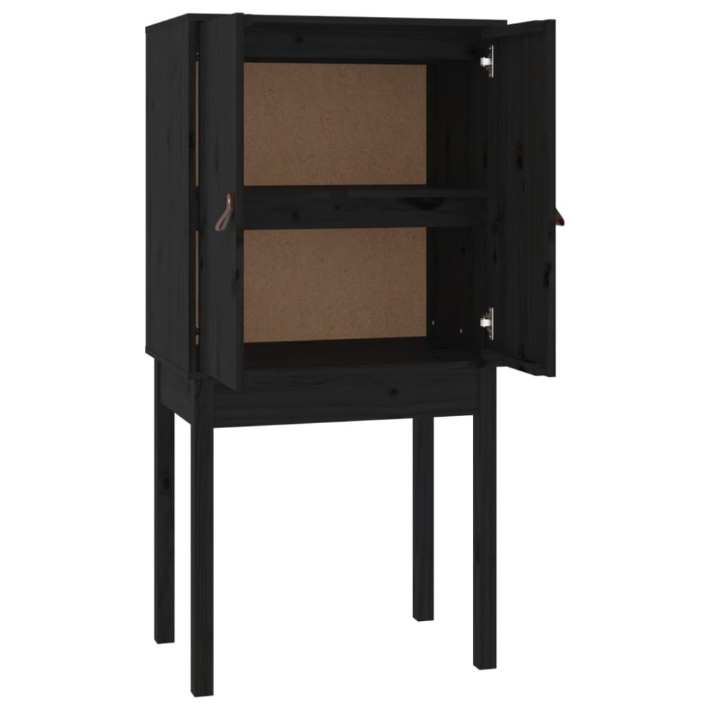 vidaXL Dulap înalt, negru, 60x40x120 cm, lemn masiv de pin