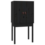 vidaXL Dulap înalt, negru, 60x40x120 cm, lemn masiv de pin