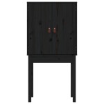vidaXL Dulap înalt, negru, 60x40x120 cm, lemn masiv de pin