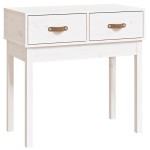 vidaXL Masă consolă, alb, 76,5x40x75 cm, lemn masiv de pin vidaXL Masă consolă, alb, 76,5x40x75 cm, lemn masiv de pin