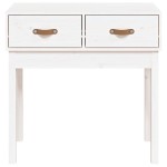 vidaXL Masă consolă, alb, 76,5x40x75 cm, lemn masiv de pin vidaXL Masă consolă, alb, 76,5x40x75 cm, lemn masiv de pin