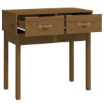 vidaXL Masă consolă, maro miere, 76,5x40x75 cm, lemn masiv de pin