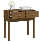 vidaXL Masă consolă, maro miere, 76,5x40x75 cm, lemn masiv de pin