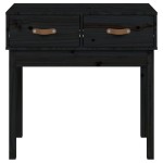 vidaXL Masă consolă, negru, 76,5x40x75 cm, lemn masiv de pin