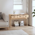 vidaXL Masă consolă, 114x40x75 cm, lemn masiv de pin