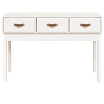 vidaXL Masă consolă, alb, 114x40x75 cm, lemn masiv de pin vidaXL Masă consolă, alb, 114x40x75 cm, lemn masiv de pin