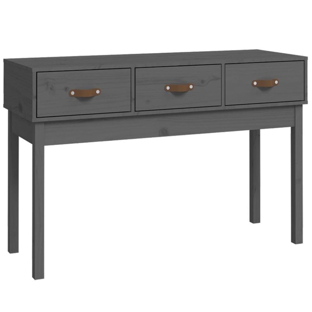 vidaXL Masă consolă, gri, 114x40x75 cm, lemn masiv de pin