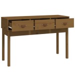 vidaXL Masă consolă, maro miere, 114x40x75 cm, lemn masiv de pin