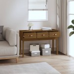 vidaXL Masă consolă, maro miere, 114x40x75 cm, lemn masiv de pin