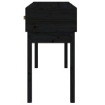 vidaXL Masă consolă, negru, 114x40x75 cm, lemn masiv de pin
