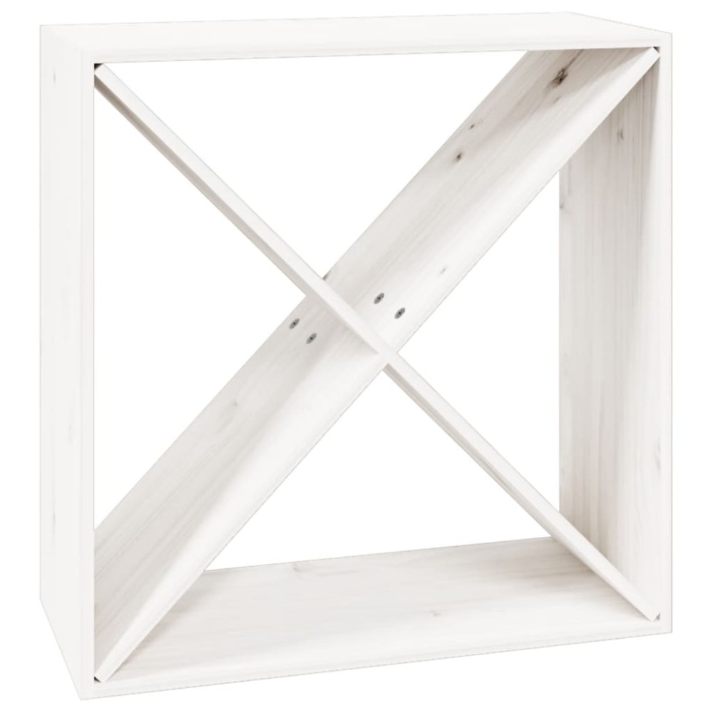 vidaXL Dulap de vinuri, alb, 62x25x62 cm, lemn masiv de pin