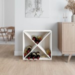 vidaXL Dulap de vinuri, alb, 62x25x62 cm, lemn masiv de pin vidaXL Dulap de vinuri, alb, 62x25x62 cm, lemn masiv de pin