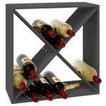 vidaXL Dulap de vinuri, gri, 62x25x62 cm, lemn masiv de pin