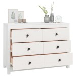 vidaXL Dulap lateral, alb, 100x40x72 cm, lemn masiv de pin