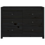 vidaXL Dulap lateral, negru, 100x40x72 cm, lemn masiv de pin