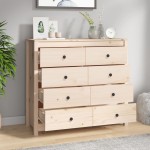 vidaXL Dulap lateral, 100x40x90 cm, lemn masiv de pin vidaXL Dulap lateral, 100x40x90 cm, lemn masiv de pin
