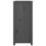 vidaXL Dulap lateral, gri, 100x40x90 cm, lemn masiv de pin