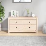 vidaXL Dulap lateral, 100x40x54 cm, lemn masiv de pin vidaXL Dulap lateral, 100x40x54 cm, lemn masiv de pin