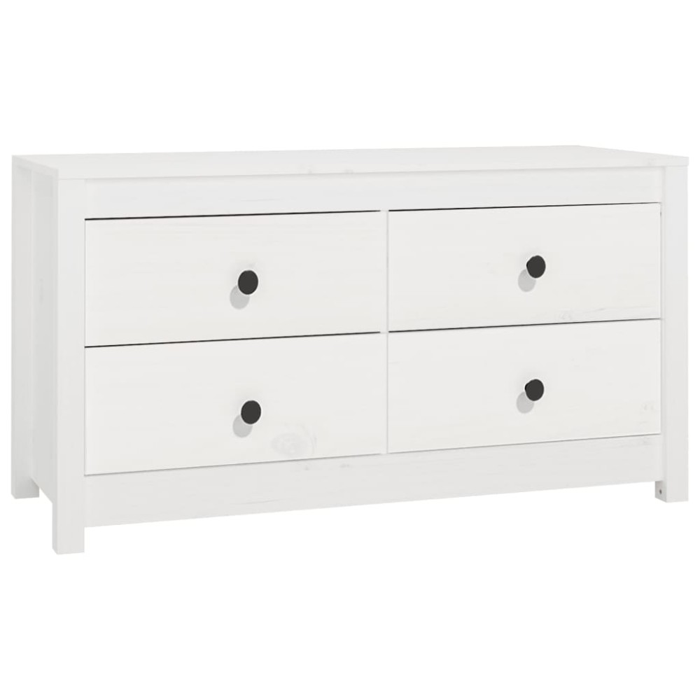 vidaXL Dulap lateral, alb, 100x40x54 cm, lemn masiv de pin