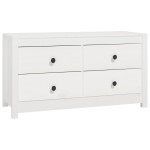vidaXL Dulap lateral, alb, 100x40x54 cm, lemn masiv de pin