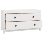 vidaXL Dulap lateral, alb, 100x40x54 cm, lemn masiv de pin