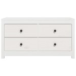 vidaXL Dulap lateral, alb, 100x40x54 cm, lemn masiv de pin