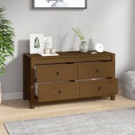 vidaXL Dulap lateral, maro miere, 100x40x54 cm, lemn masiv de pin