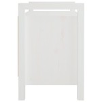 vidaXL Bancă de hol, alb, 80x40x60 cm, lemn masiv pin