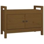 vidaXL Bancă de hol, maro miere, 80x40x60 cm, lemn masiv pin vidaXL Bancă de hol, maro miere, 80x40x60 cm, lemn masiv pin