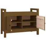 vidaXL Bancă de hol, maro miere, 80x40x60 cm, lemn masiv pin vidaXL Bancă de hol, maro miere, 80x40x60 cm, lemn masiv pin