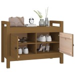 vidaXL Bancă de hol, maro miere, 80x40x60 cm, lemn masiv pin vidaXL Bancă de hol, maro miere, 80x40x60 cm, lemn masiv pin