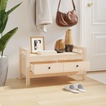 vidaXL Bancă de hol, 80x40x43 cm, lemn masiv pin vidaXL Bancă de hol, 80x40x43 cm, lemn masiv pin