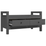 vidaXL Bancă de hol, gri, 80x40x43 cm, lemn masiv pin vidaXL Bancă de hol, gri, 80x40x43 cm, lemn masiv pin