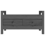 vidaXL Bancă de hol, gri, 80x40x43 cm, lemn masiv pin vidaXL Bancă de hol, gri, 80x40x43 cm, lemn masiv pin
