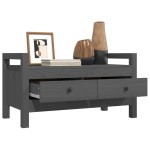 vidaXL Bancă de hol, gri, 80x40x43 cm, lemn masiv pin vidaXL Bancă de hol, gri, 80x40x43 cm, lemn masiv pin
