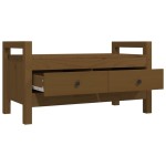 vidaXL Bancă de hol, maro miere, 80x40x43 cm, lemn masiv pin vidaXL Bancă de hol, maro miere, 80x40x43 cm, lemn masiv pin