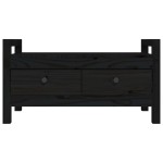 vidaXL Bancă de hol, negru, 80x40x43 cm, lemn masiv pin vidaXL Bancă de hol, negru, 80x40x43 cm, lemn masiv pin