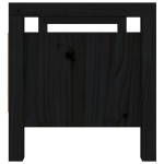 vidaXL Bancă de hol, negru, 80x40x43 cm, lemn masiv pin vidaXL Bancă de hol, negru, 80x40x43 cm, lemn masiv pin