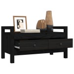 vidaXL Bancă de hol, negru, 80x40x43 cm, lemn masiv pin vidaXL Bancă de hol, negru, 80x40x43 cm, lemn masiv pin