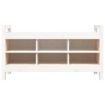 vidaXL Bancă de hol, alb, 110x40x60 cm, lemn masiv de pin vidaXL Bancă de hol, alb, 110x40x60 cm, lemn masiv de pin