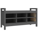 vidaXL Bancă de hol, gri, 110x40x60 cm, lemn masiv de pin vidaXL Bancă de hol, gri, 110x40x60 cm, lemn masiv de pin