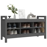 vidaXL Bancă de hol, gri, 110x40x60 cm, lemn masiv de pin vidaXL Bancă de hol, gri, 110x40x60 cm, lemn masiv de pin