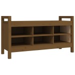 vidaXL Bancă de hol, maro miere, 110x40x60 cm, lemn masiv de pin vidaXL Bancă de hol, maro miere, 110x40x60 cm, lemn masiv de pin