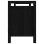 vidaXL Bancă de hol, negru, 110x40x60 cm, lemn masiv de pin