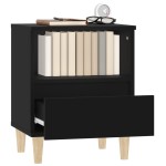 vidaXL Noptiere, 2 buc., negru, 40x35x50 cm vidaXL Noptiere, 2 buc., negru, 40x35x50 cm