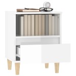 vidaXL Noptiere, 2 buc., alb extralucios, 40x35x50 cm vidaXL Noptiere, 2 buc., alb extralucios, 40x35x50 cm